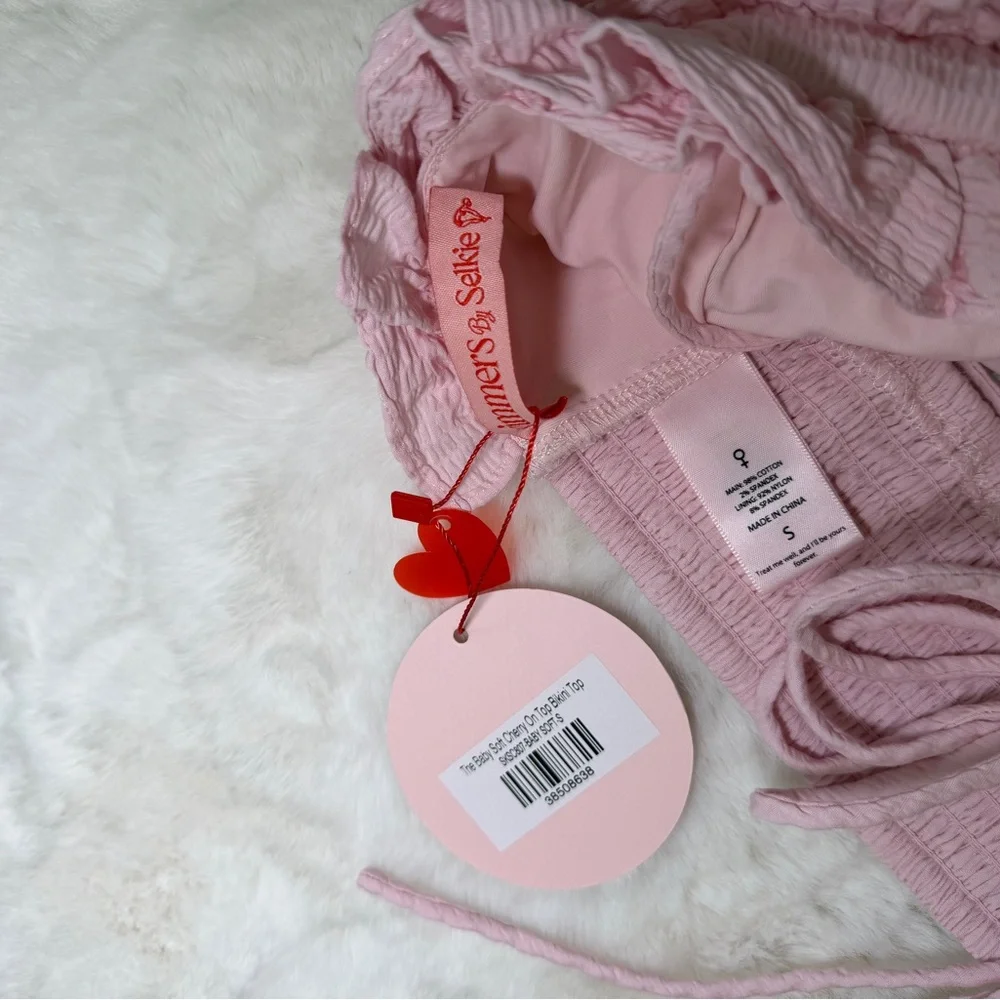 NWT Selkie Cherry on Top Bikini Set - Sz Small - Pink - Picture 7 of 8